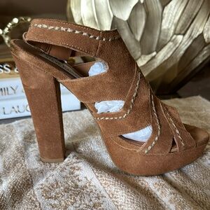 STEVE MADDEN suede heel sandals